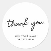 Bedankt Sticker | Minimalistische typografie Wit (Voorkant)
