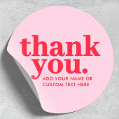 Bedankt Sticker | Modern Rood & Roze