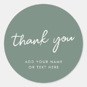 Bedankt Sticker | Modern Sage Green (Voorkant)