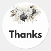 Bedankt Sticker - Moderne bloemige stickers (Voorkant)