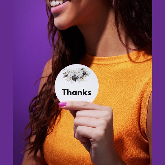Bedankt Sticker - Moderne bloemige stickers
