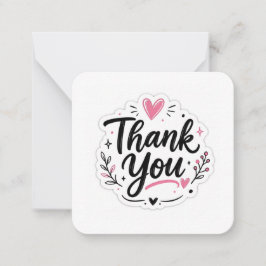 Bedankt Sticker Notitiekaartje