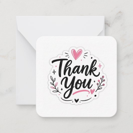 Bedankt Sticker Notitiekaartje (Voorkant)