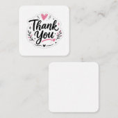 Bedankt Sticker Notitiekaartje (Voorkant / Achterkant)