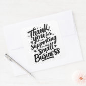 Bedankt Sticker, Ondersteun Klein Bedrijf Vierkante Sticker (Envelop)
