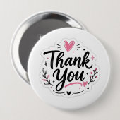 Bedankt Sticker Ronde Button 4,0 Cm (Voorkant /achterkant)