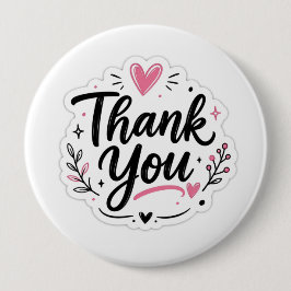 Bedankt Sticker Ronde Button 4,0 Cm