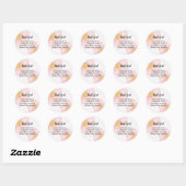 Bedankt Sticker - Roze Waterverf Bloem (Vel)