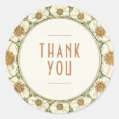 Bedankt Sticker Vintage Art Nouveau Mucha (Voorkant)