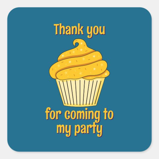 Bedankt sticker voor de feestzakken (Voorkant)