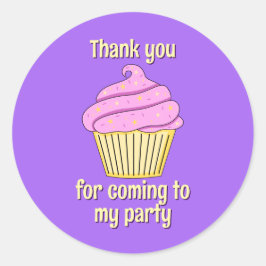 Bedankt sticker voor feestzakken