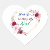 Bedankt Sticker voor vriend (Voorkant)