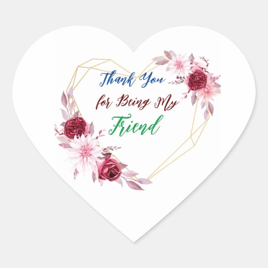 Bedankt Sticker voor vriend (Voorkant)