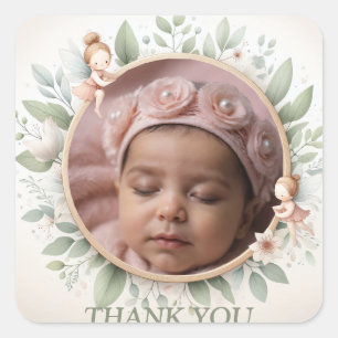 "Bedankt" Stickers met Fairy Lijst