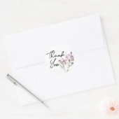 Bedankt Stickers - Paarse Waterverf Bloem (Envelop)