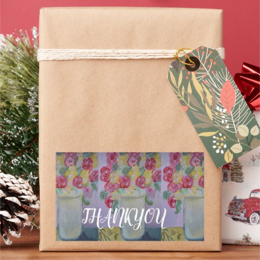 BEDANKT STICKERS VAN ARTIEST PAULA REILLY. (Feestdagen)