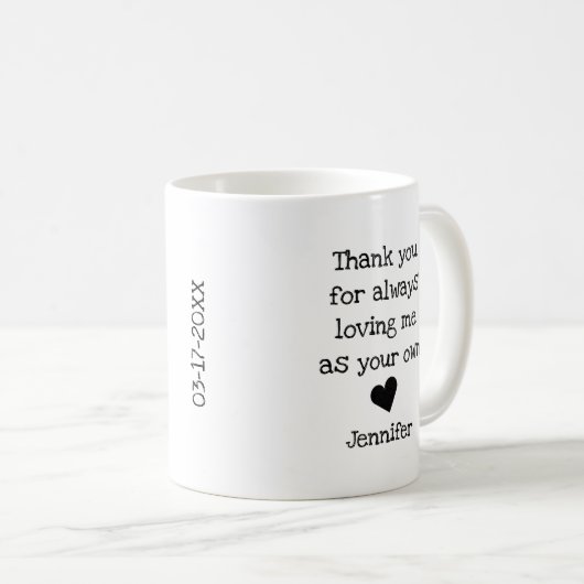 Bedankt stiefmoeder cadeau Mok (Voorkant rechts)