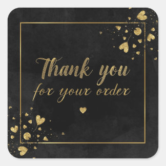 Bedankt stiker vierkante sticker