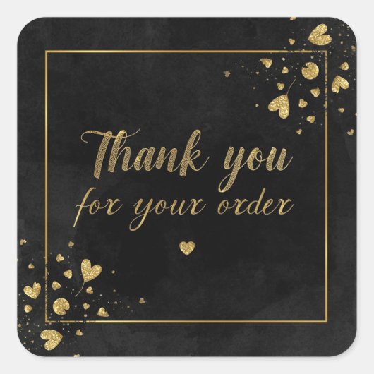 Bedankt stiker vierkante sticker (Voorkant)