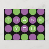 Bedankt Stippen op zwart Briefkaart (Voorkant)
