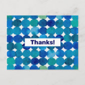 Bedankt Stippen patroon - blauw en groen briefkaar Briefkaart (Voorkant)