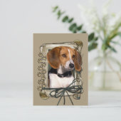 Bedankt - Stone Paws - Beagle Briefkaart (Staand voorkant)