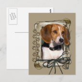 Bedankt - Stone Paws - Beagle Briefkaart (Voorkant / Achterkant)