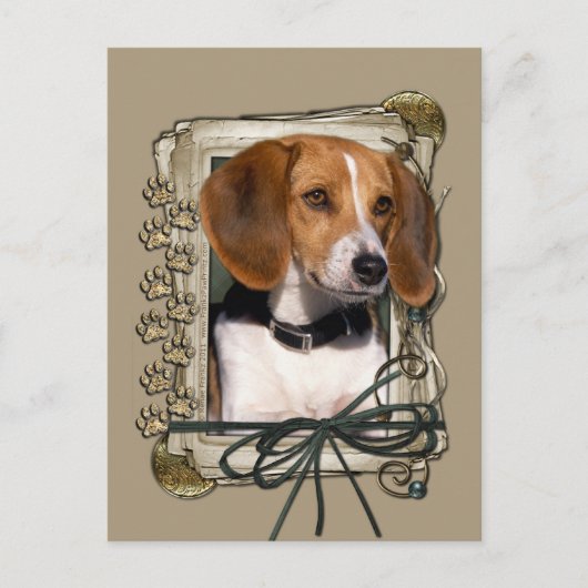 Bedankt - Stone Paws - Beagle Briefkaart (Voorkant)