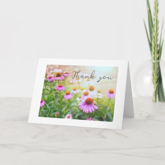 Bedankt Sunny Pink Flower Garden (Voorkant)