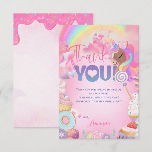 Bedankt Sweet Birthday (Voorkant / Achterkant)