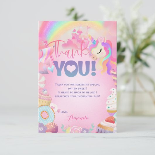 Bedankt Sweet Birthday (Staand voorkant)