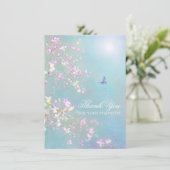 Bedankt sympathie begrafenis vlinder FOTO (Staand voorkant)