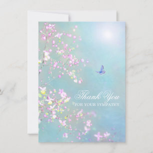 Bedankt sympathie begrafenis vlinder FOTO