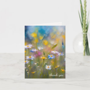 Bedankt Sympathie Wildbloemen van Familie Kaart