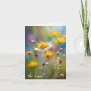 Bedankt Sympathie Wildbloemen van Familie Kaart