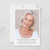 Bedankt Sympathy Funeral Photo Card (Voorkant)