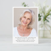 Bedankt Sympathy Funeral Photo Card (Staand voorkant)