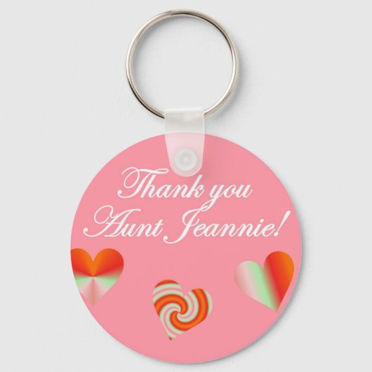 Bedankt tante Jeannie Sleutelhanger (Voorkant)