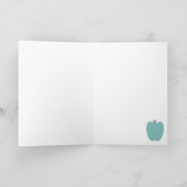 Bedankt Teacher Mint Paper Plane Bewerkbare Kaart (Binnen)