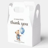 Bedankt Teddy Bear Boy Baby shower Bedankdoosjes (Geopend)