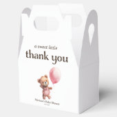 Bedankt Teddy Bear Girl Baby shower Bedankdoosjes (Geopend)