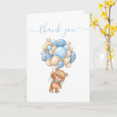 Bedankt Teddy Wonderful Balloons Kaart (Gele Bloem)
