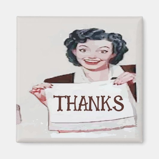 BEDANKT, tekst bewerken Magneet (Voorkant)