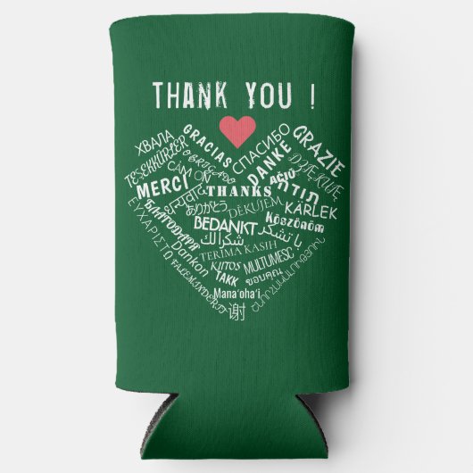 Bedankt Tekst Koelbox Gift gepersonaliseerd Seltzer Blikjeskoeler (Voorkant)