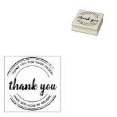 Bedankt Tekst Logo Custom Rubberstempel (Gestempeld)