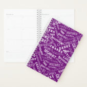 Bedankt tekstplanner Paarse of kies kleuren Planner (Display)