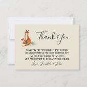 Bedankt ter illustratie van Momma Fox en Baby Wate Kaart (Achterkant)