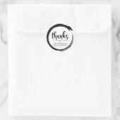 Bedankt ter ondersteuning van kleine bedrijven ronde sticker (Tas)