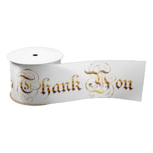 Bedankt.text. Satijnen Lint