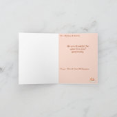 Bedankt Thanksgiving Autumn Customize Feestdagen Kaart (Binnen)